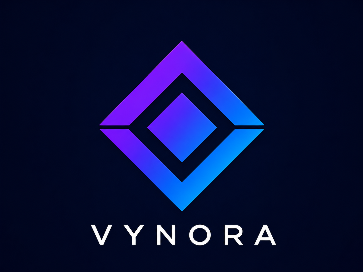 Vynora logo with diamond mark